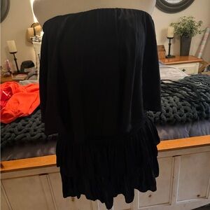 Mustard Seed Black Textured Fabric